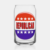 Republikanischer Button Dosenglas (Rückseite)
