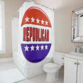 Republikanischer Button Duschvorhang (Beispiel)