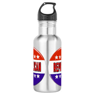 Republikanischer Button Edelstahlflasche