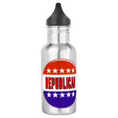 Republikanischer Button Edelstahlflasche (Links)