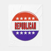 Republikanischer Button Fleecedecke (Vorderseite)