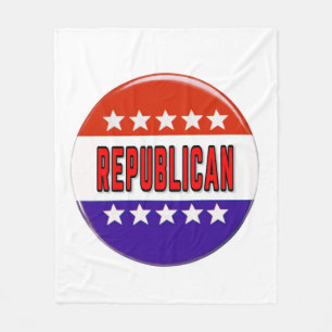 Republikanischer Button Fleecedecke