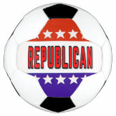 Republikanischer Button Fußball (Vorderseite)