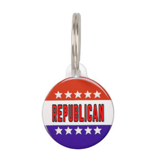 Republikanischer Button Haustiermarke