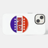 Republikanischer Button iPhone Hülle (Rückseite (Horizontal))