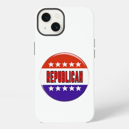 Republikanischer Button iPhone Hülle (Rückseite)
