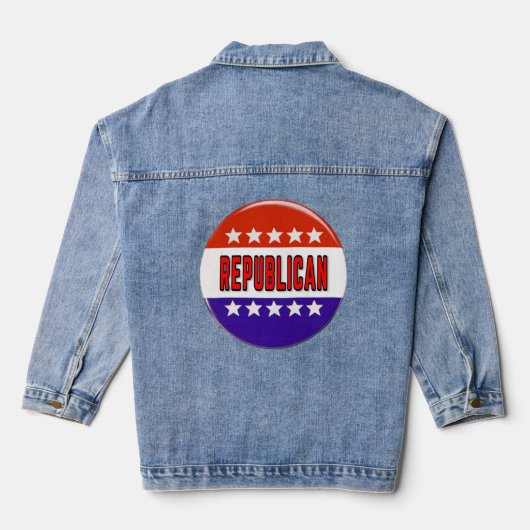 Republikanischer Button Jeansjacke (Rückseite)