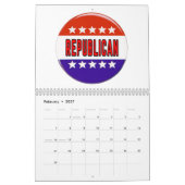 Republikanischer Button Kalender (Feb 2027)