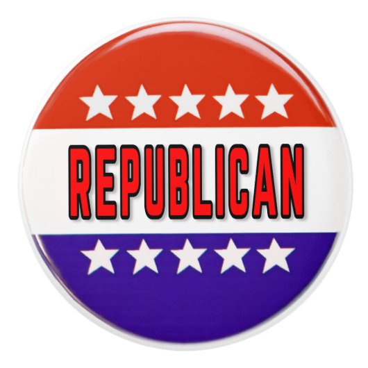 Republikanischer Button Keramikknauf (Vorderseite)