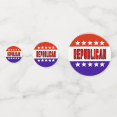 Republikanischer Button Konfetti (Vorderseiten)