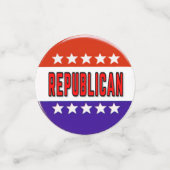 Republikanischer Button Konfetti (Klein Vorderseite)