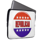 Republikanischer Button Laptopschutzhülle (Vorne Rechts)