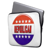 Republikanischer Button Laptopschutzhülle (Vorderseite Links)