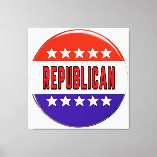 Republikanischer Button Leinwanddruck (Vorderseite)