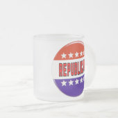 Republikanischer Button Mattglastasse (VorderseiteRechts)