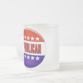 Republikanischer Button Mattglastasse (Vorderseite Links)