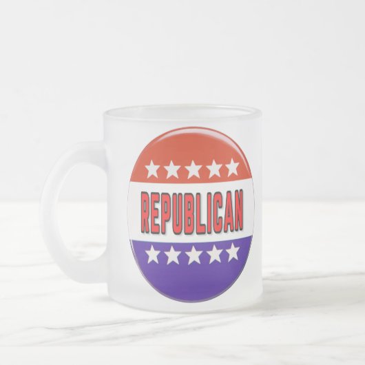 Republikanischer Button Mattglastasse (Links)