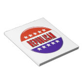 Republikanischer Button Notizblock (angewinkelt)
