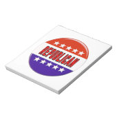 Republikanischer Button Notizblock (Rotiert)