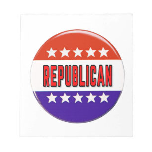 Republikanischer Button Notizblock