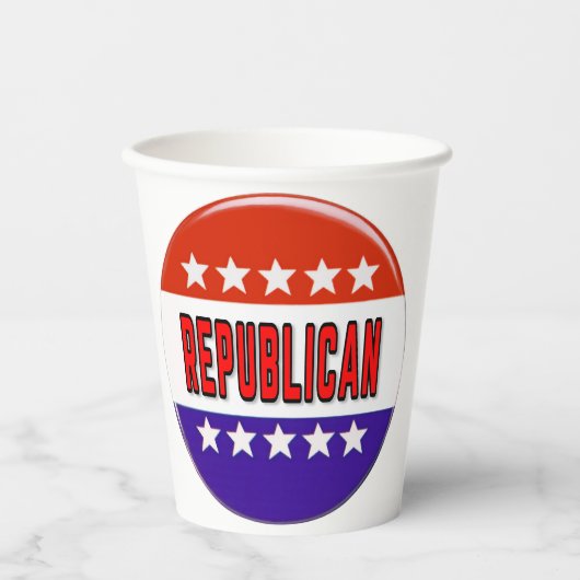 Republikanischer Button Pappbecher (Vorderseite)