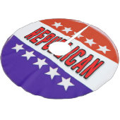 Republikanischer Button Polyester Weihnachtsbaumdecke (Schrägansicht)