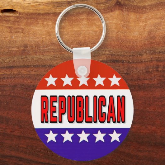 Republikanischer Button Schlüsselanhänger (Rückseite)