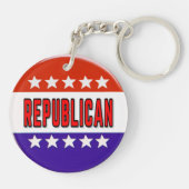 Republikanischer Button Schlüsselanhänger (Rückseite)