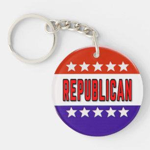 Republikanischer Button Schlüsselanhänger
