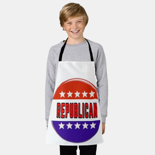 Republikanischer Button Schürze (Getragen)