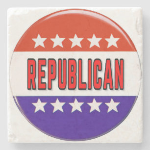 Republikanischer Button Steinuntersetzer