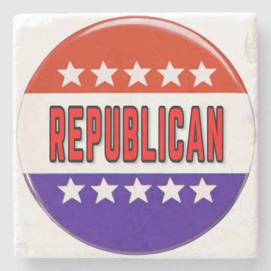 Republikanischer Button Steinuntersetzer (Vorderseite)