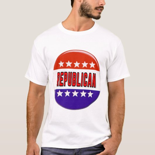 Republikanischer Button T-Shirt (Vorderseite)