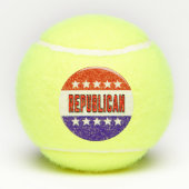 Republikanischer Button Tennisbälle (Rückseite)