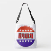 Republikanischer Button Tragetaschen Mit Langen Trägern (Rückseite)