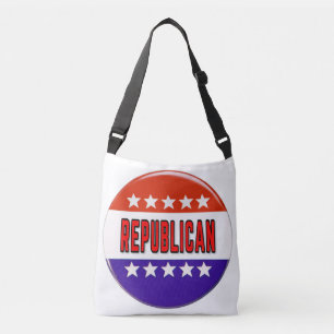 Republikanischer Button Tragetaschen Mit Langen Trägern