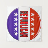 Republikanischer Button Wandteppich (Vorderseite (Horizontal))