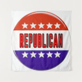 Republikanischer Button Wandteppich (Vorderseite)