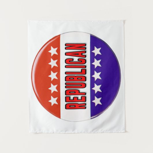Republikanischer Button Wandteppich (Vorderseite)