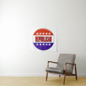 Republikanischer Button Wandteppich (Beispiel (Horizontal))