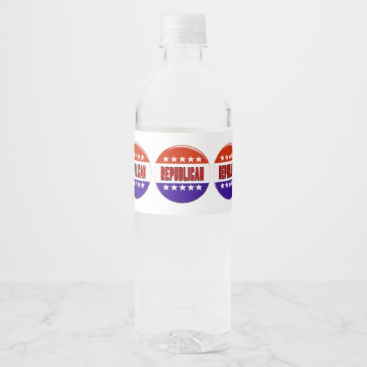 Republikanischer Button Wasserflaschenetikett (Vorderseite)