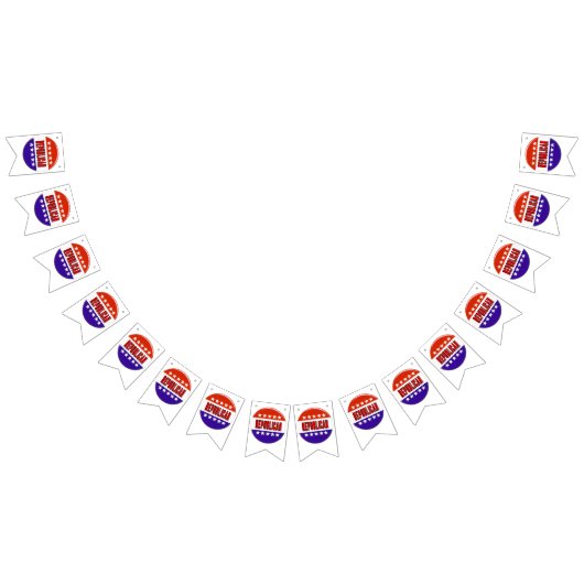 Republikanischer Button Wimpelkette (Alle)