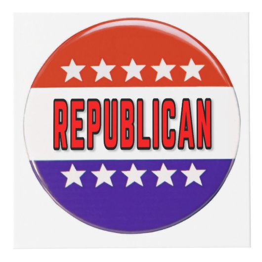 Republikanischer Button Würfel (Rechts)