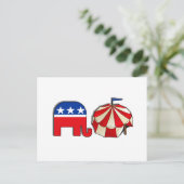 Republikanischer Circus Elephant Postkarte (Stehend Vorderseite)
