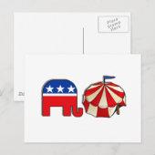 Republikanischer Circus Elephant Postkarte (Vorne/Hinten)