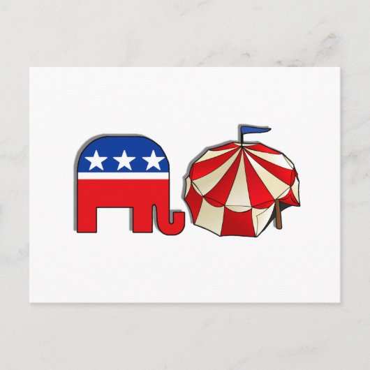 Republikanischer Circus Elephant Postkarte (Vorderseite)