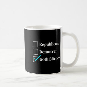 Republikanischer Demokrat Goth-Kontrollkästchen po Kaffeetasse