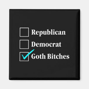 Republikanischer Demokrat goth Kontrollkästchen po Magnet