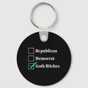 Republikanischer Demokrat Goth Kontrollkästchen Po Schlüsselanhänger