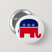 Republikanischer Elefant Button (Vorne & Hinten)